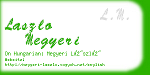 laszlo megyeri business card